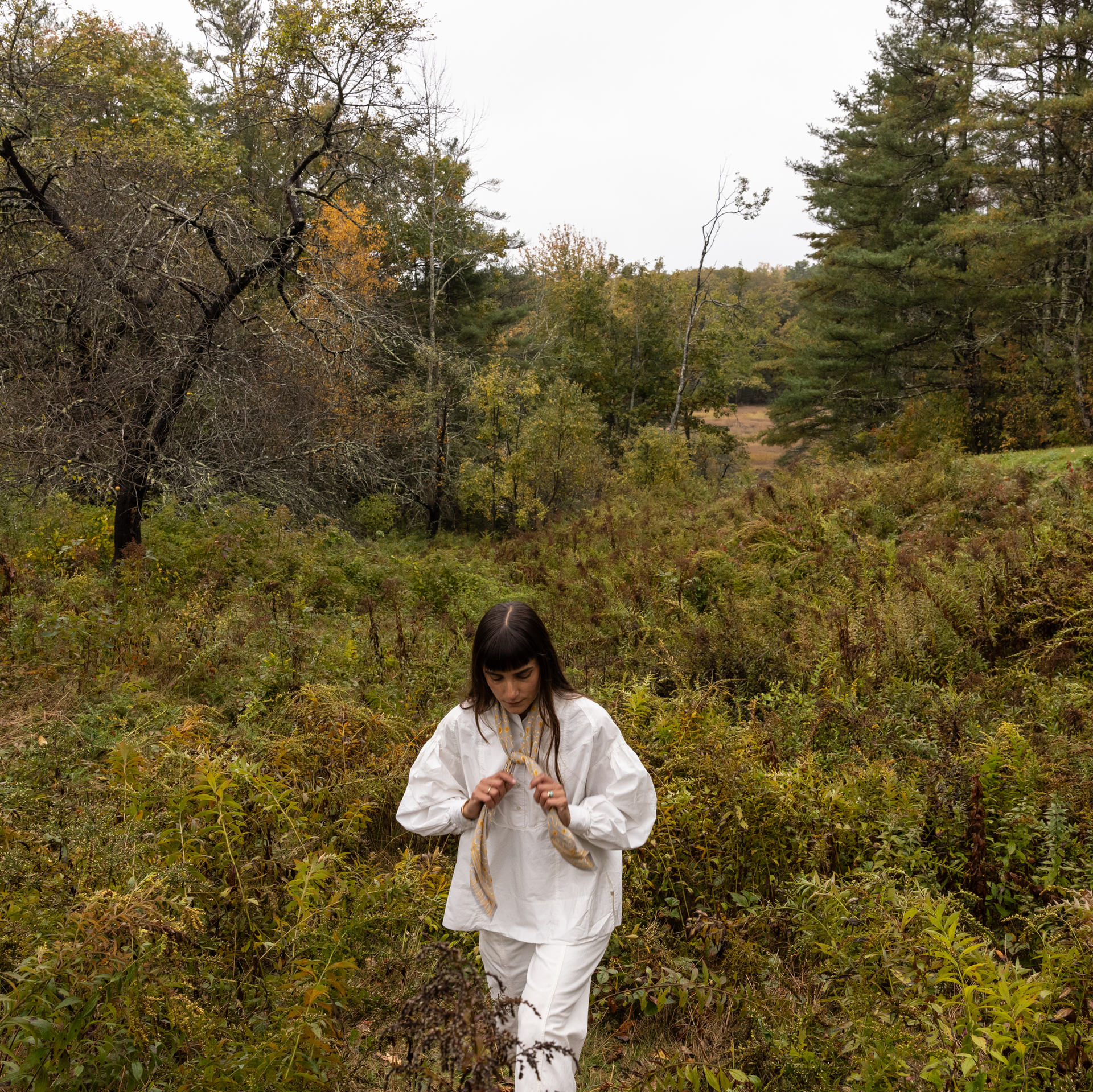Gray Sundial Square Scarf