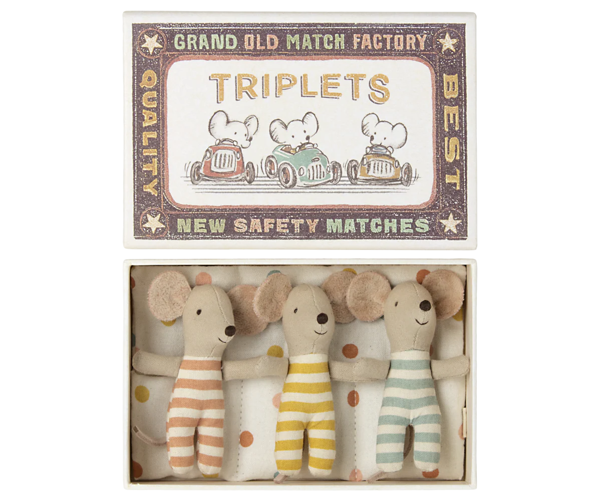 Sweet Baby Triplet Matchbox Mice