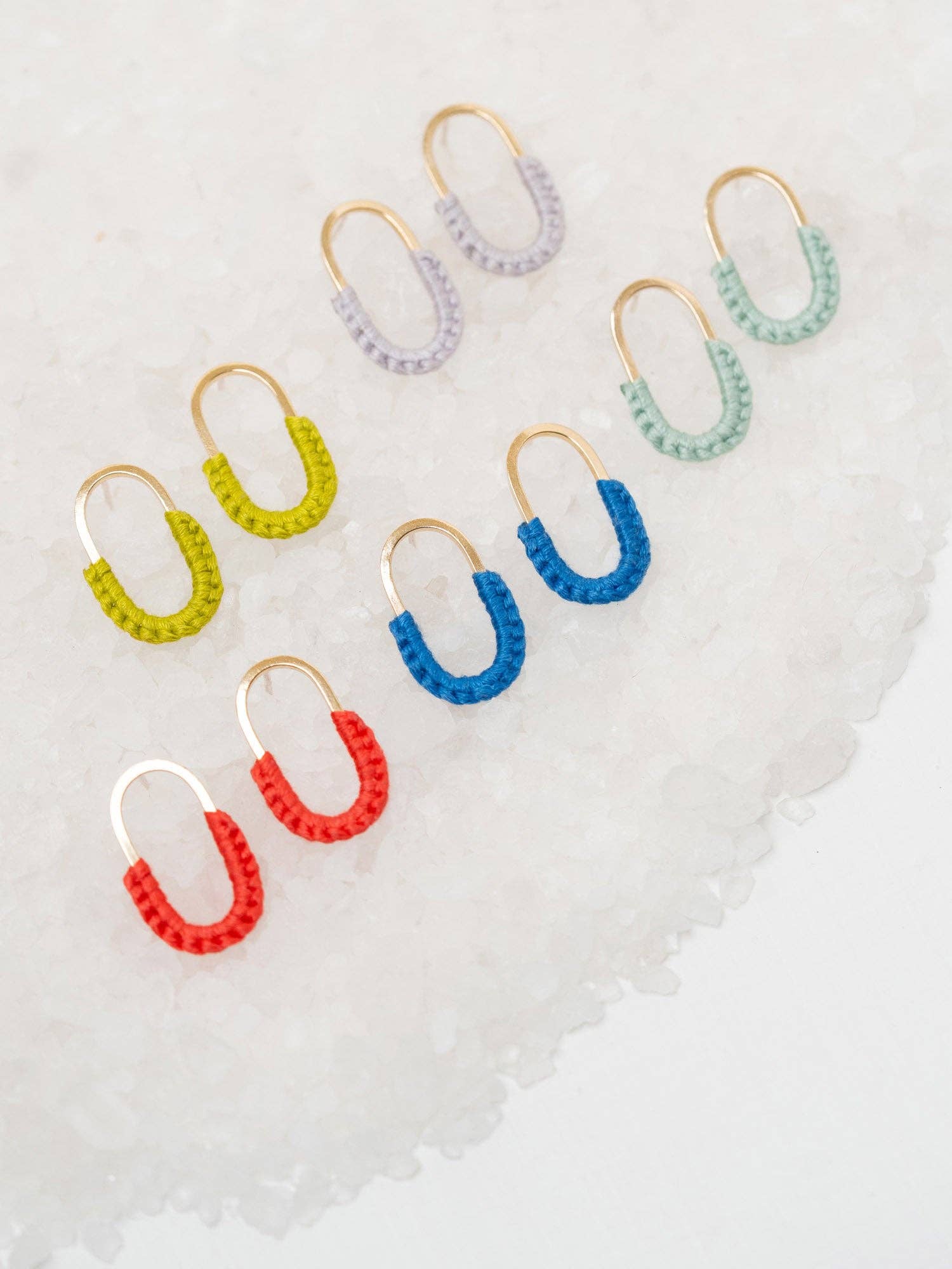 Mini Macramé Link Earrings