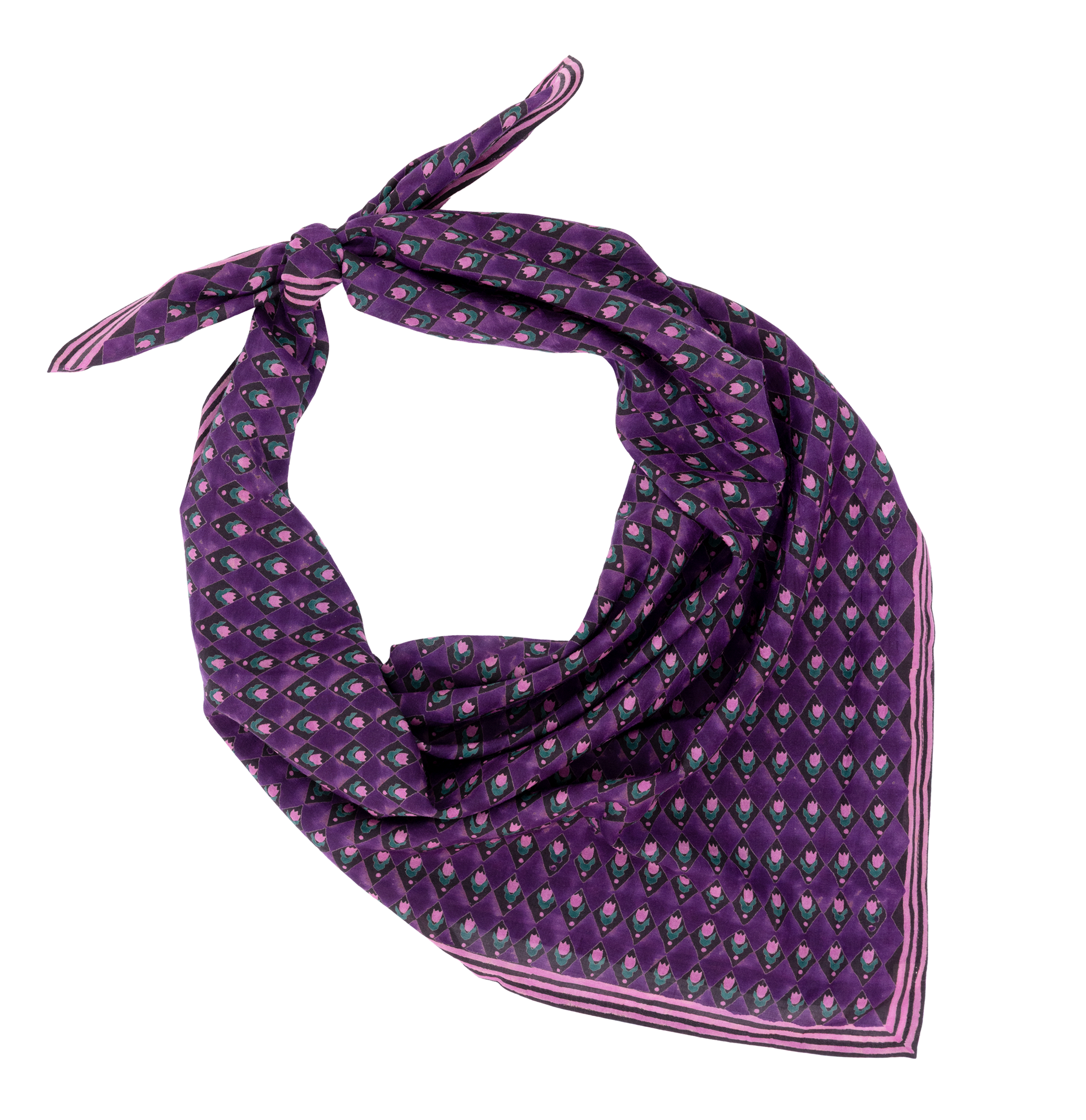 Purple Tulips Square Scarf