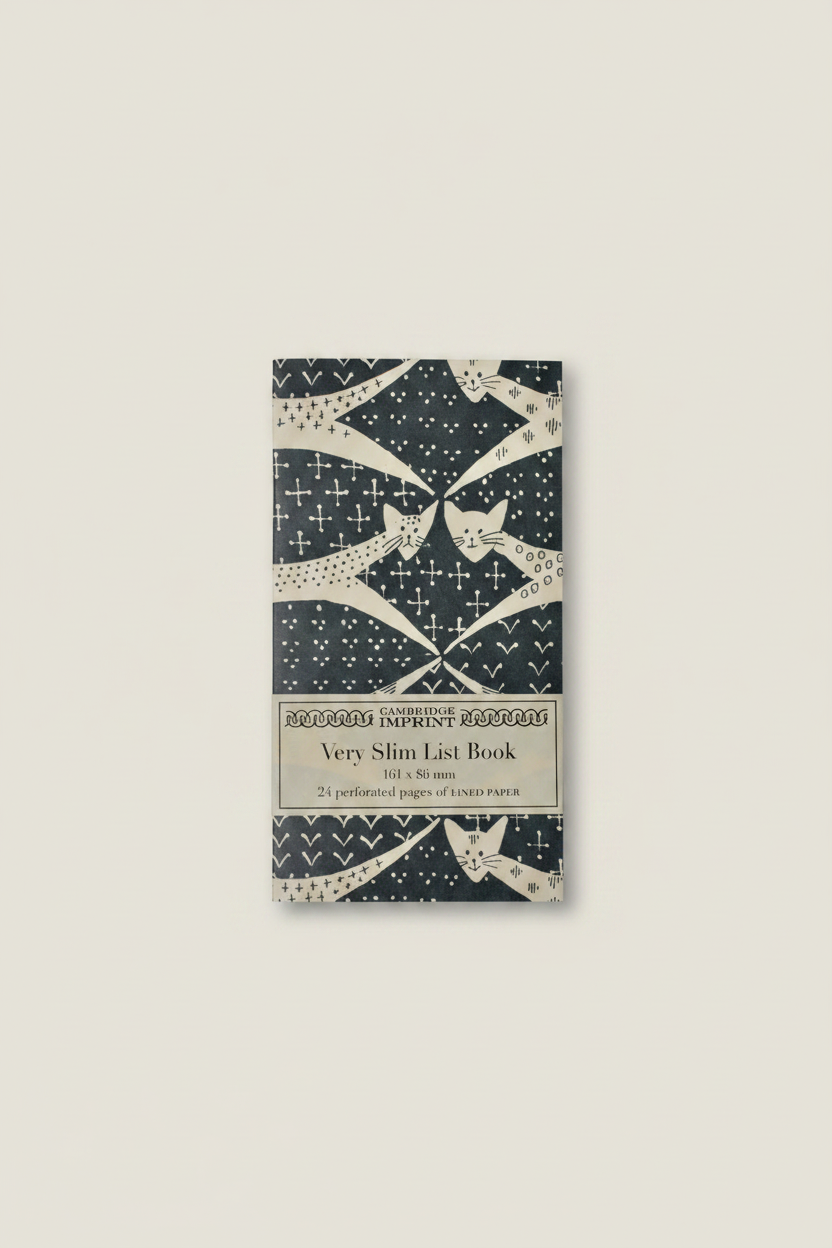 Very Slim List Book Cats Navy