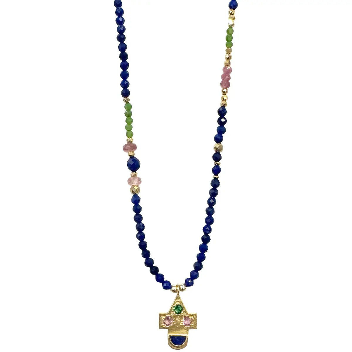 Froda Charm with Gemstones Necklace