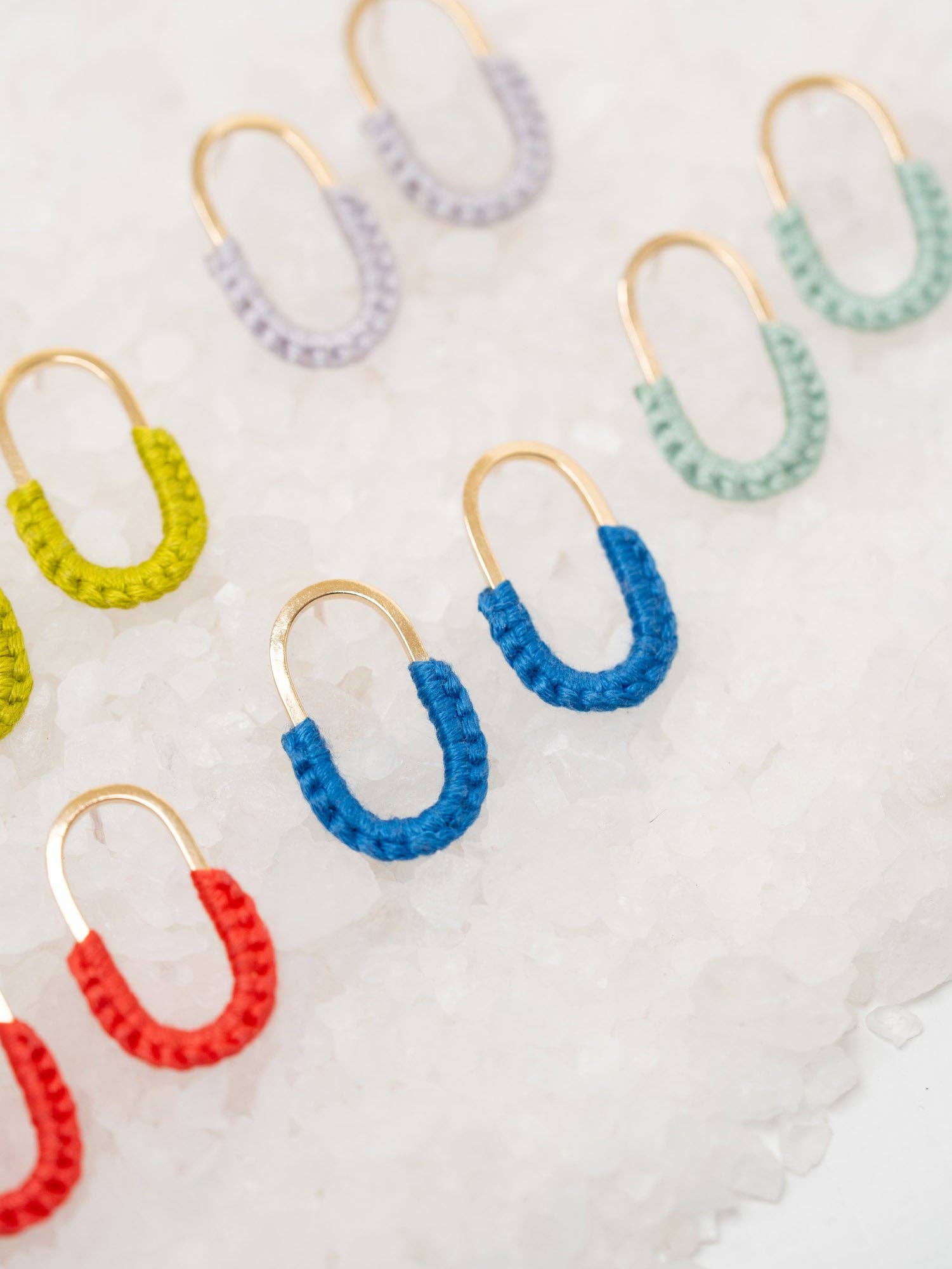 Mini Macramé Link Earrings
