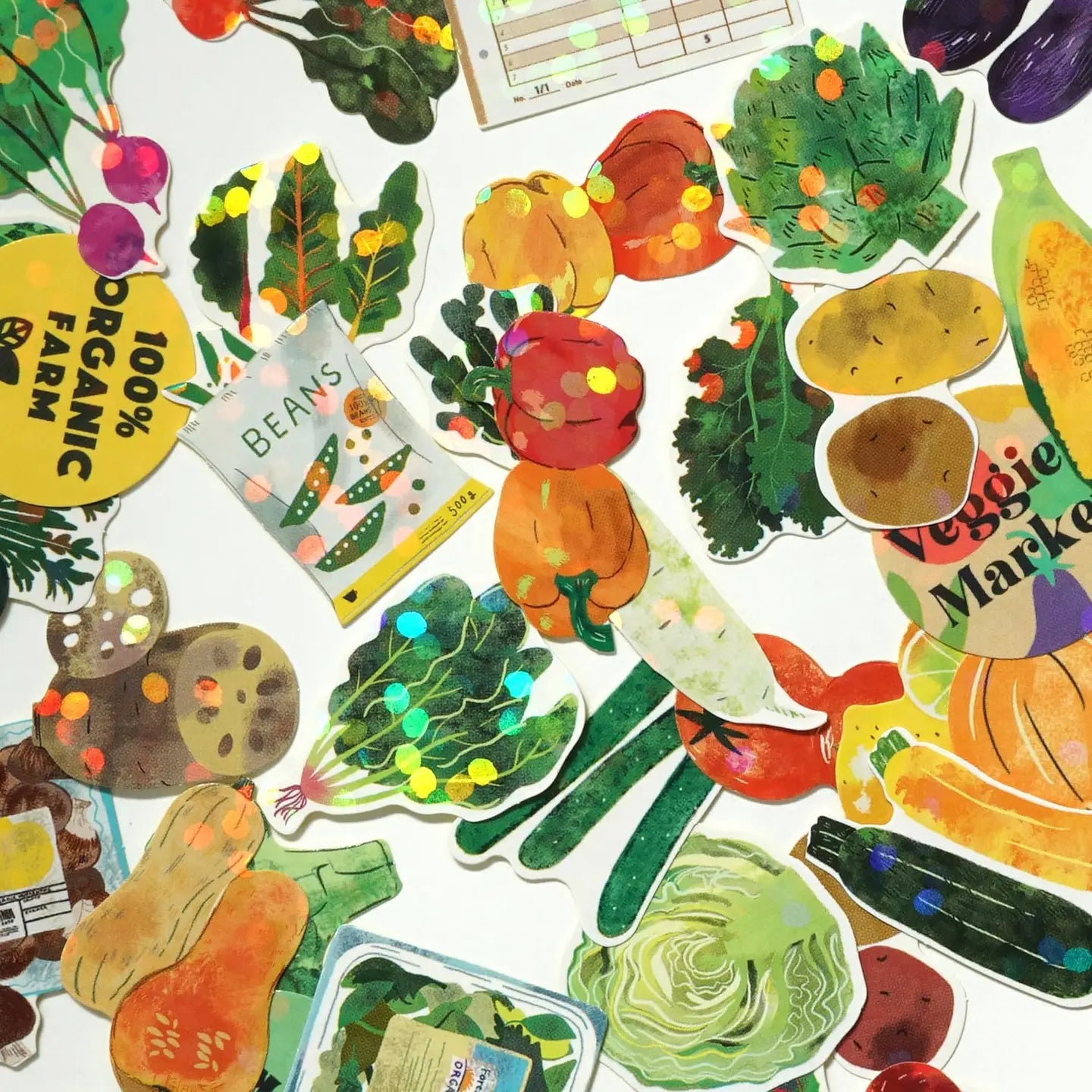 Mini Sticker Veggies Market Box