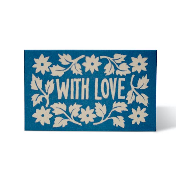 Pack of Leaves and Stars Gift Cards Bright Blue