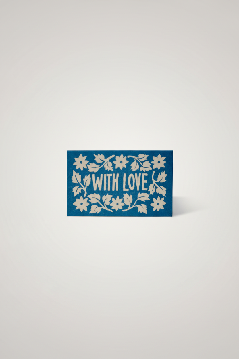 Pack of Leaves and Stars Gift Cards Bright Blue