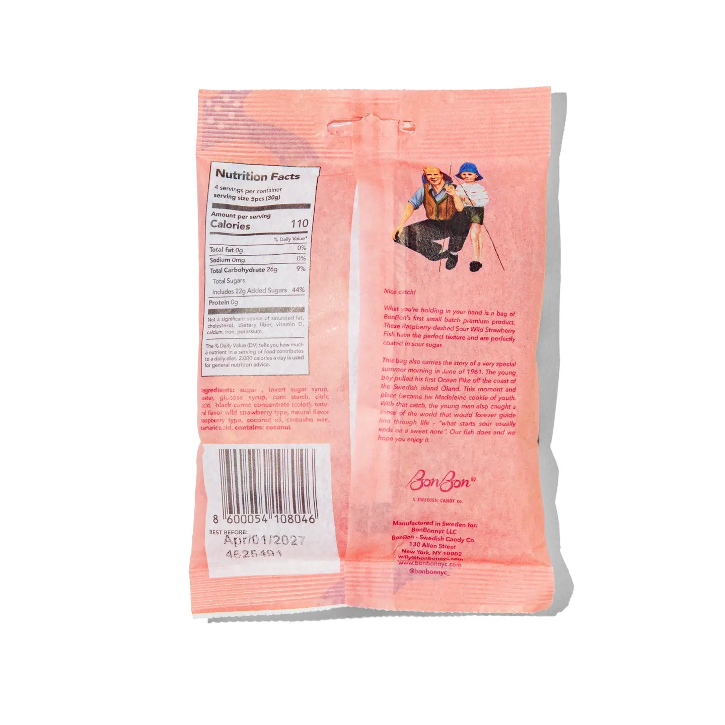 Sour Wild Strawberry Fish Swedish Candy