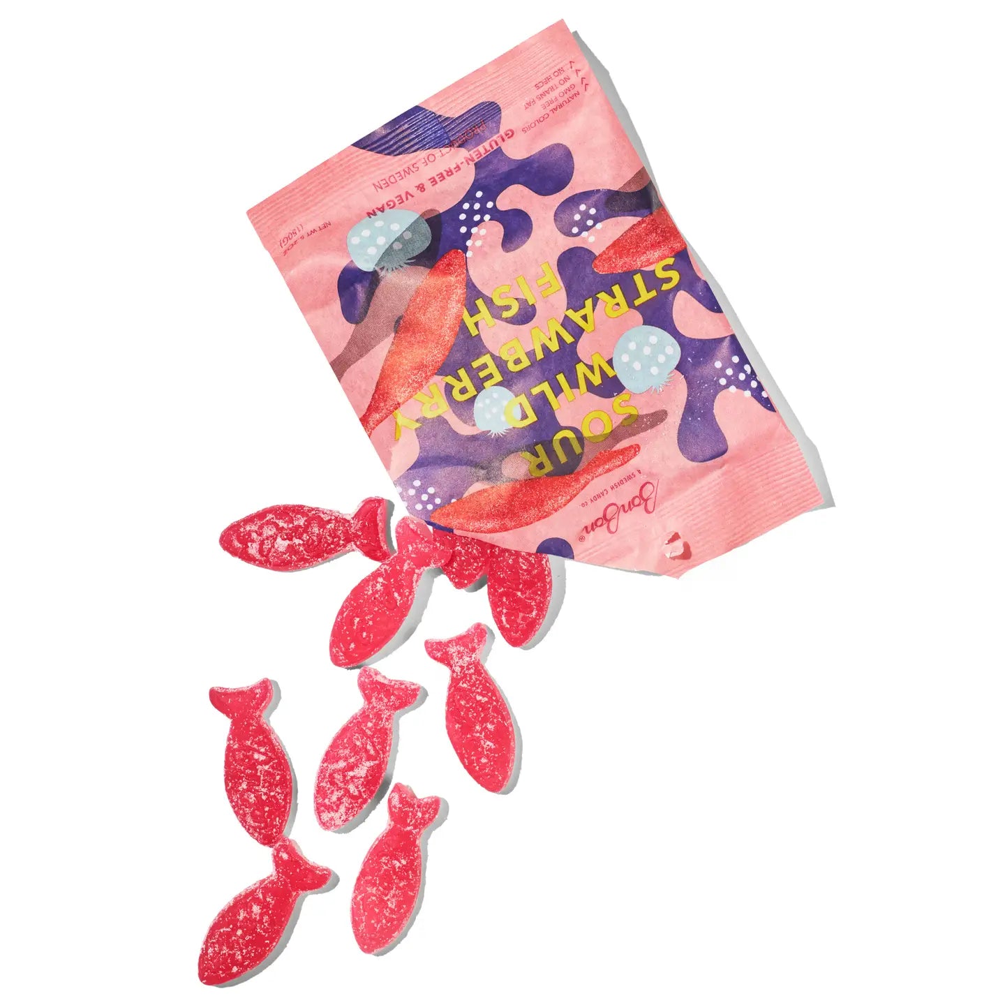 Sour Wild Strawberry Fish Swedish Candy