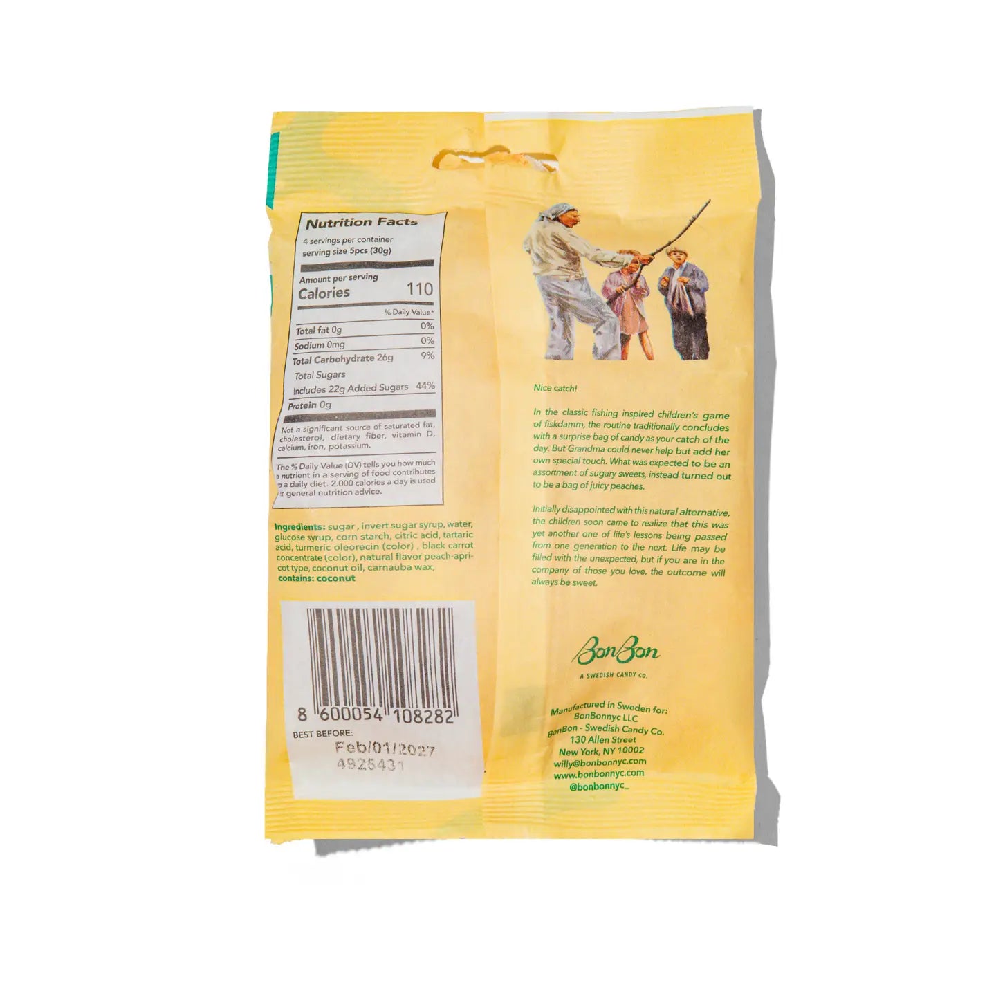 BonBon Swedish Sour Peach Fish Candy