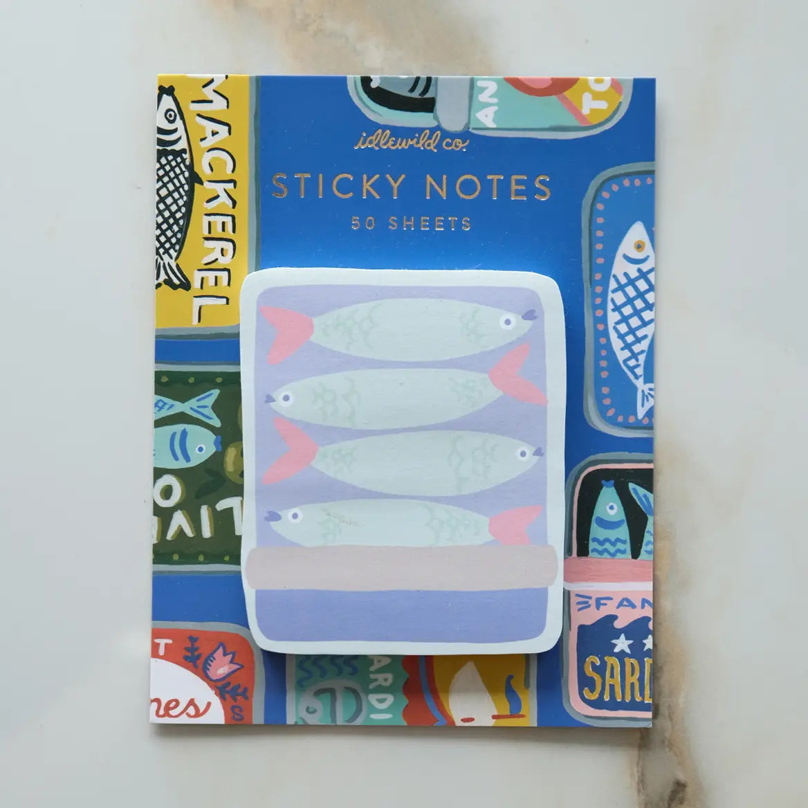 Tinned Fish Die-Cut Sticky Notepad