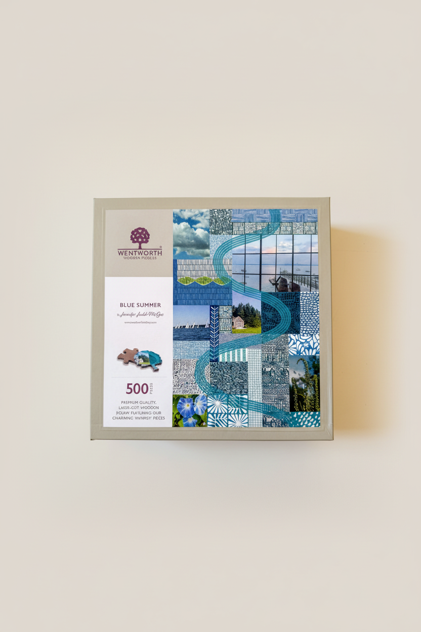 Blue Summer Wooden Puzzle