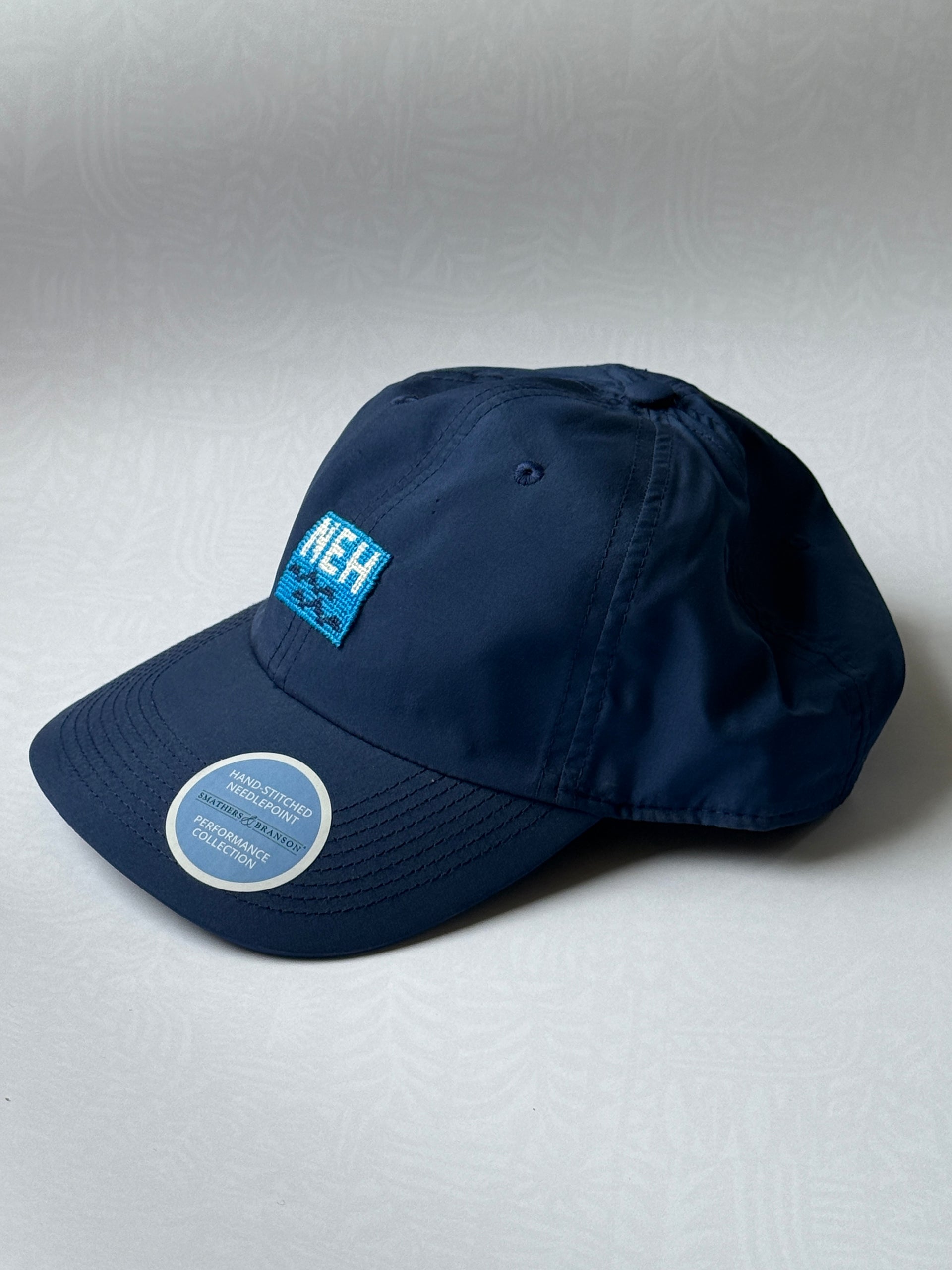 Original Northeast Harbor NEH Navy Needlepoint Performance Hat