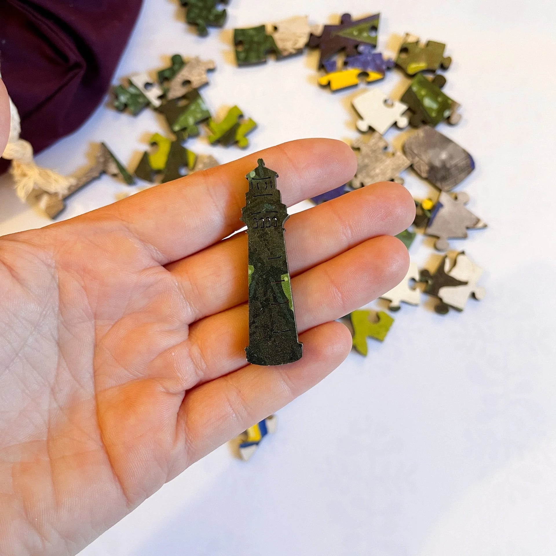 Bear Island Light by Elaine O’Neil Wooden Puzzle