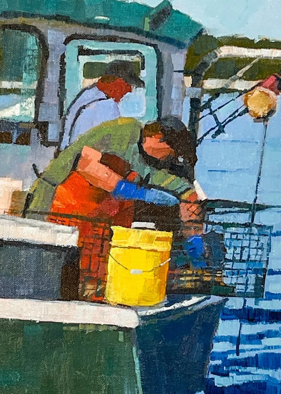 Pulling Traps Winter Harbor by Kerry Eaton