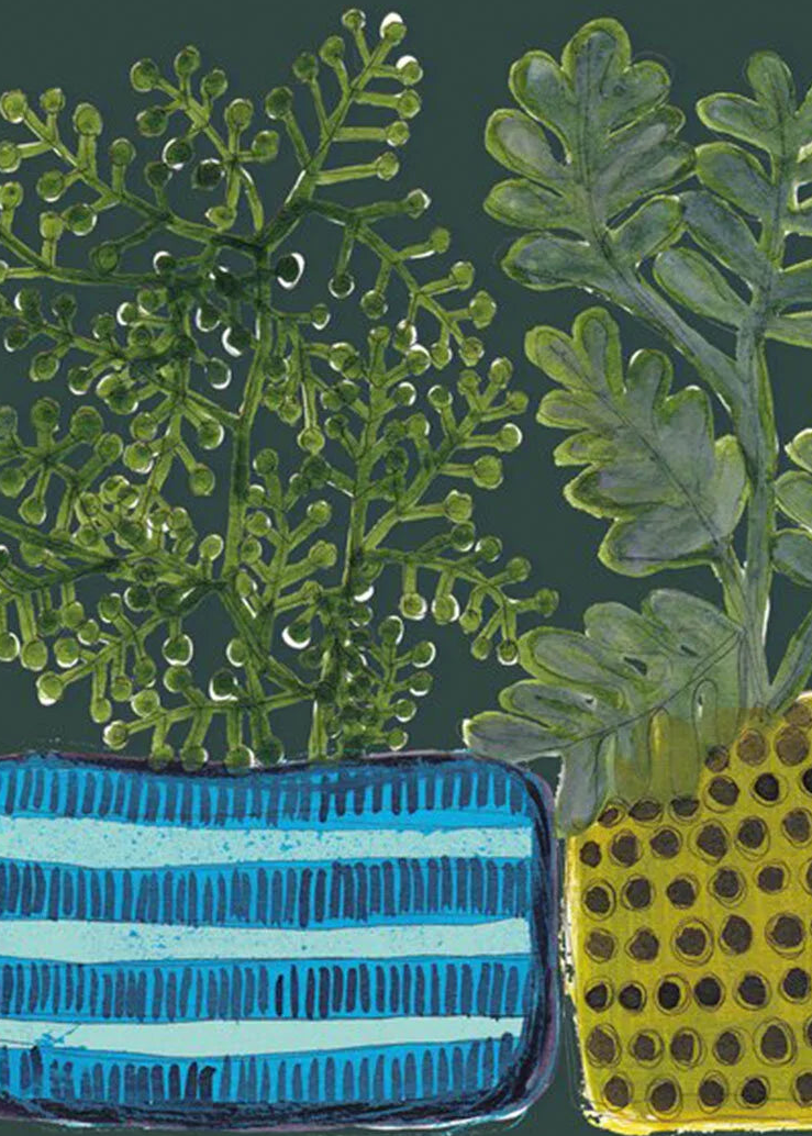 Plant Pots Archival Print by Jennifer Judd-McGee