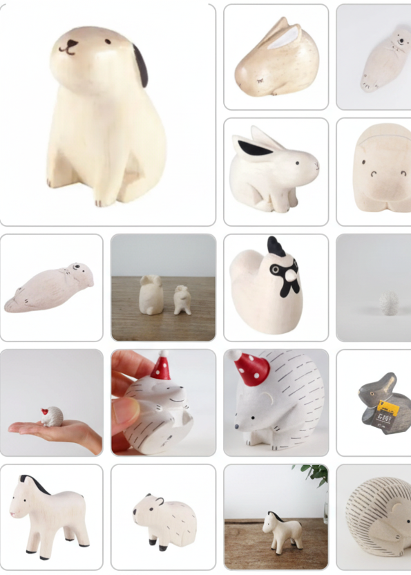 Hand Carved Mini Wooden Animals