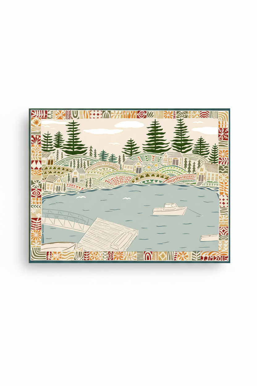 Autumn Harbor Archival Print by Jennifer Judd-McGee