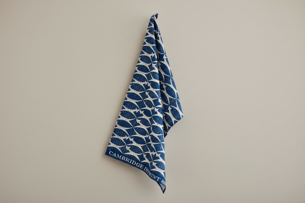 Cobalt Cats Tea Towel