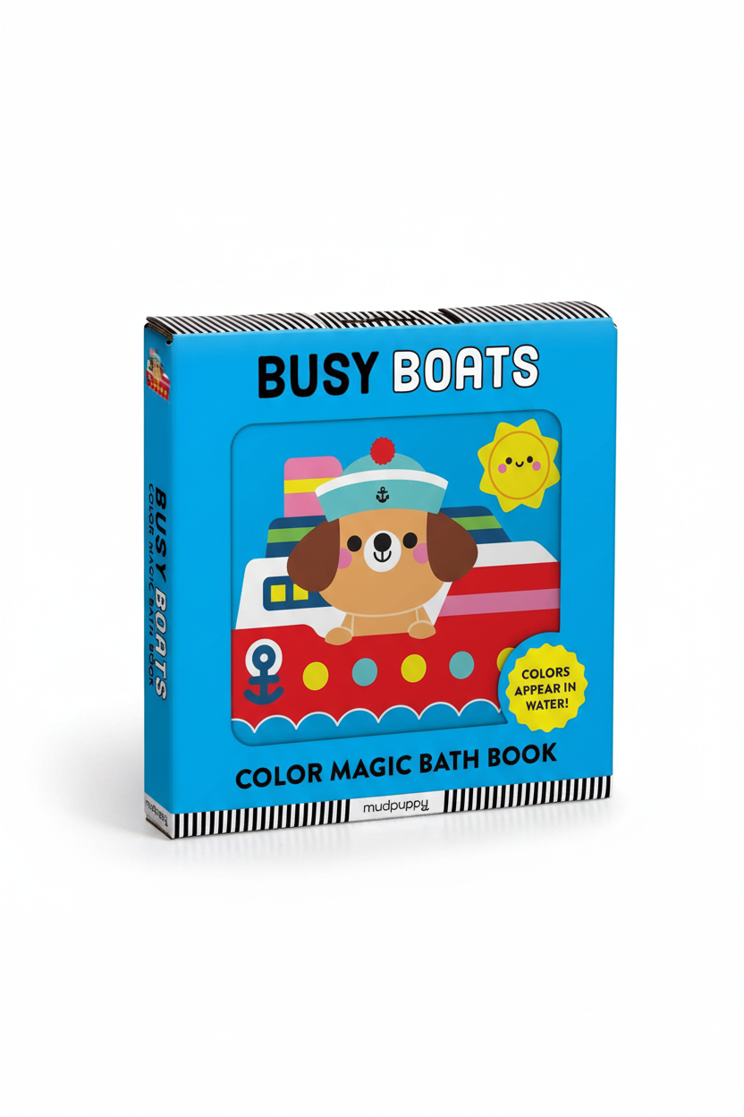 Busy Boats Color Magic Bath Book