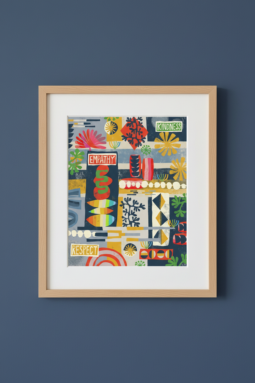 Empathy, Kindness and Respect Archival Print by Jennifer Judd-McGee