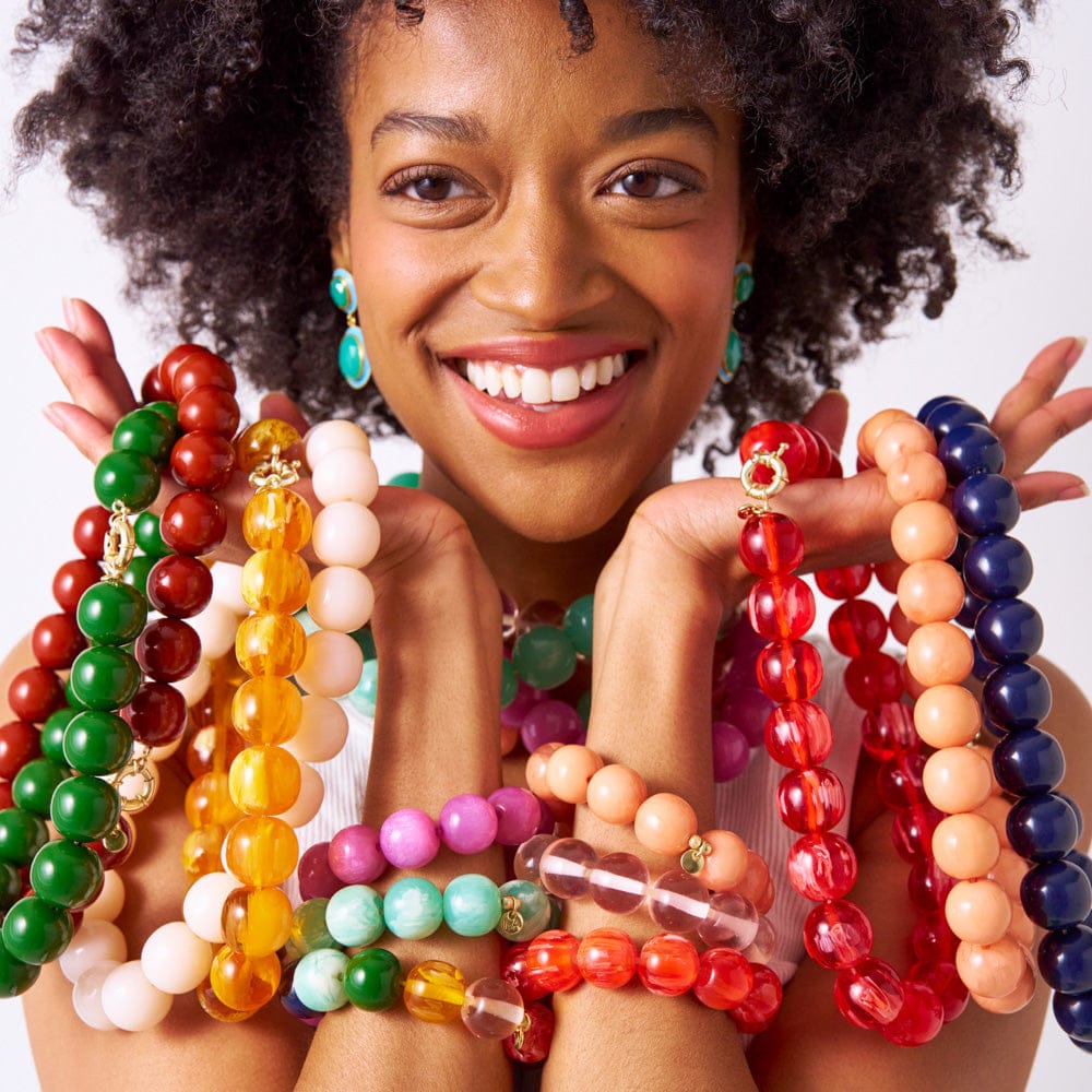 Iris Large Resin Bead Necklace