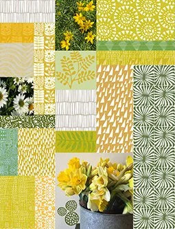 Yellow Colorblock Collage Archival Print by Jennifer Judd-McGee